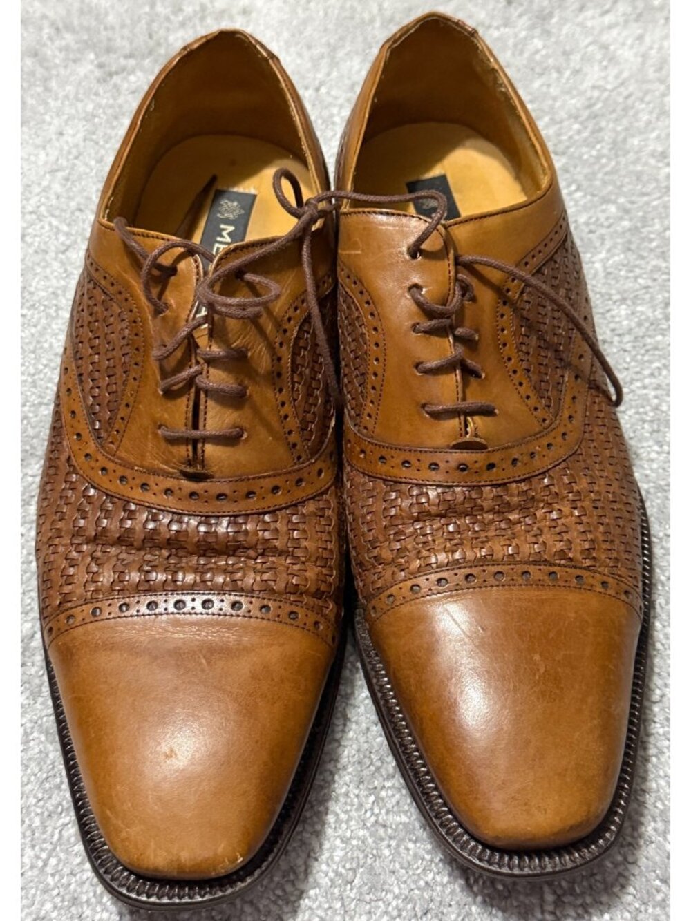 Mezlan Dubai Men's 11M Made In Spain Vero Cuoio Italian Leather Shoes